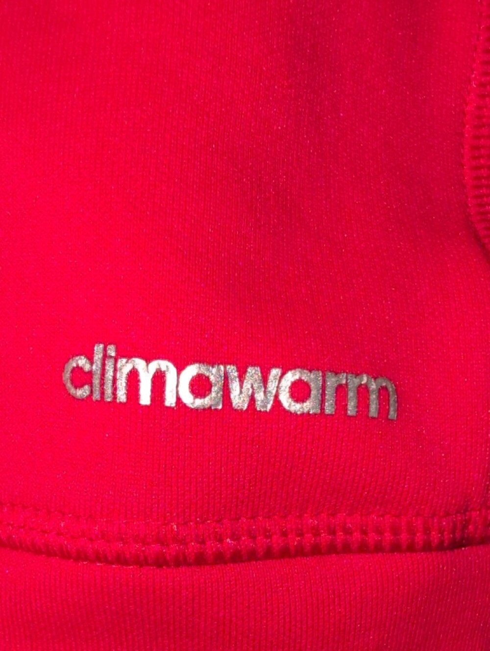 adidas Girls Red Hoodie with Gray Logo , Sleeves And Hoodie - Picture 8 of 13